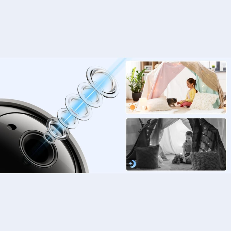 Reolink E321 - Caméra WiFi Intérieure 360° 3MP - Suivi de Mouvement