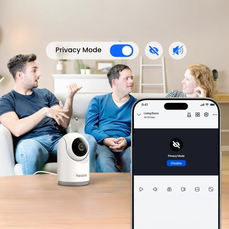 Reolink E321 - Caméra WiFi Intérieure 360° 3MP - Suivi de Mouvement
