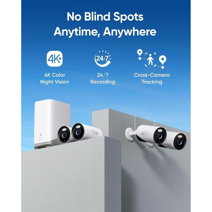 Eufy E330 Pro - Caméra Wifi 4K, Reconnaissance faciale, HomeBase 3 requis