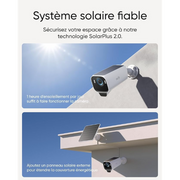 Eufy S3 Pro- Caméra solaire Wifi 4K, Vision nocturne MaxColor, Reconnaissance faciale, HomeBase 3 requis