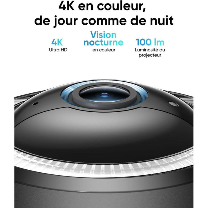 Eufy S330 - Caméra Solaire 4G + WIFI, 360° 4K, suivi automatique