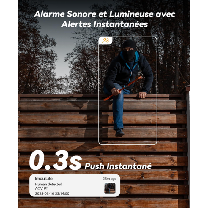 Imou AOV - Caméra extérieure rotative 4G / Wifi