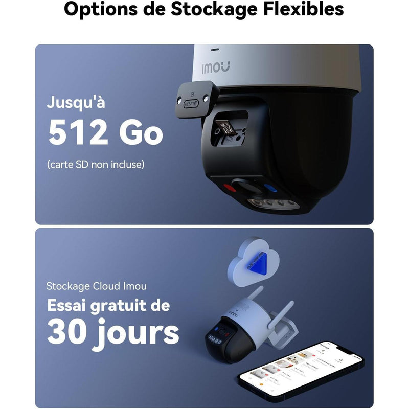 Imou Titan - Caméra extérieure Wifi 2.4/5Ghz + POE, rotative, 6MP, Zoom 8X, Patrouille