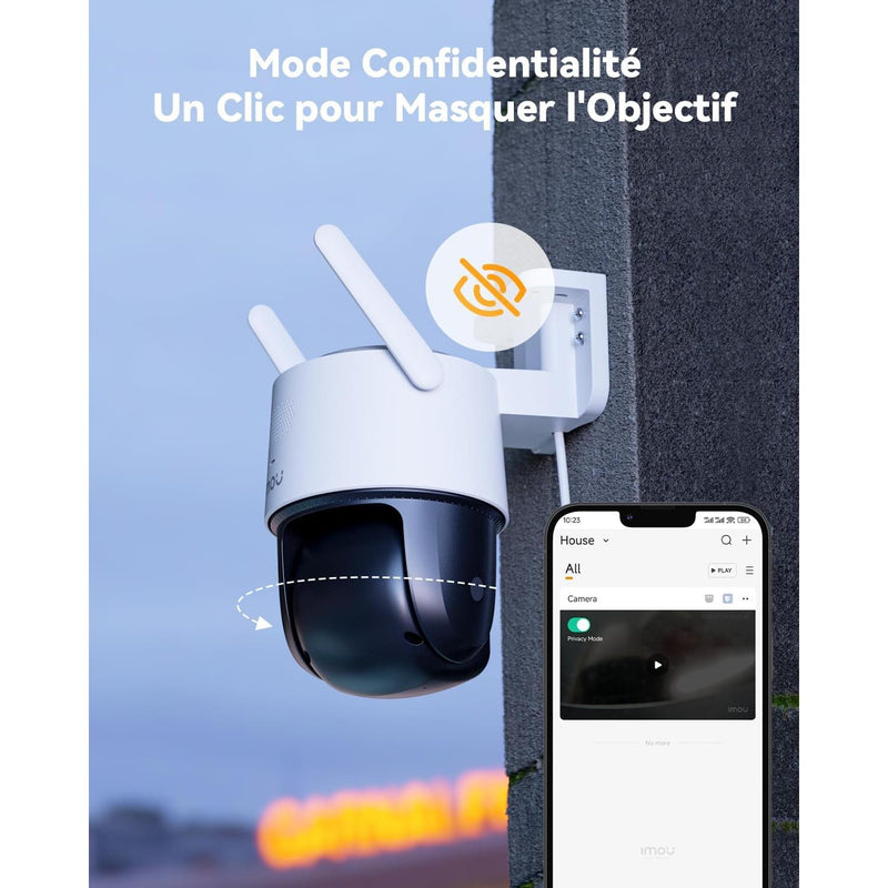 Imou Titan - Caméra extérieure Wifi 2.4/5Ghz + POE, rotative, 6MP, Zoom 8X, Patrouille