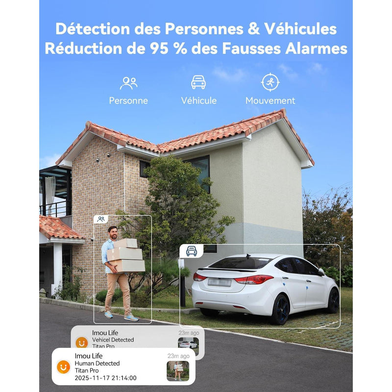 Imou Titan - Caméra extérieure Wifi 2.4/5Ghz + POE, rotative, 6MP, Zoom 8X, Patrouille