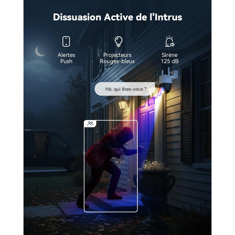 Imou Titan - Caméra extérieure Wifi 2.4/5Ghz + POE, rotative, 6MP, Zoom 8X, Patrouille