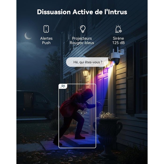 Imou Titan - Caméra extérieure Wifi 2.4/5Ghz + POE, rotative, 6MP, Zoom 8X, Patrouille
