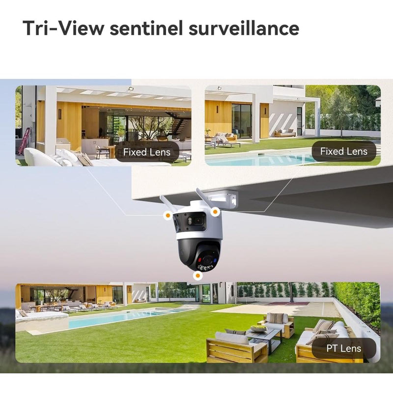 Imou Cruiser Triple - Caméra extérieure Wifi rotative 3 objectifs 11MP