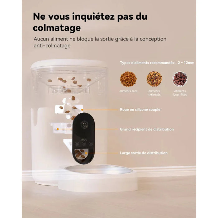 Caméra + Distributeur automatique de nourriture pour chat et chien