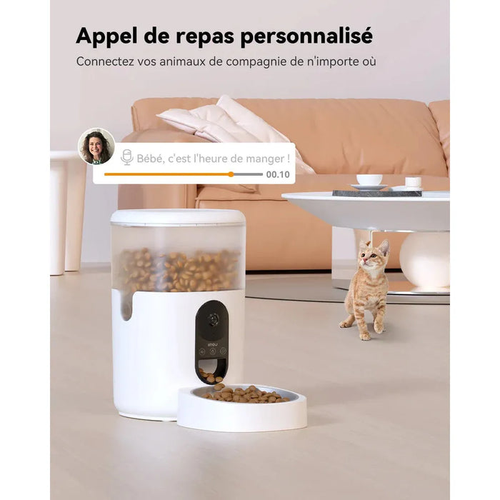 Caméra + Distributeur automatique de nourriture pour chat et chien
