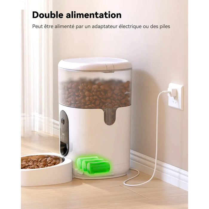 Caméra + Distributeur automatique de nourriture pour chat et chien