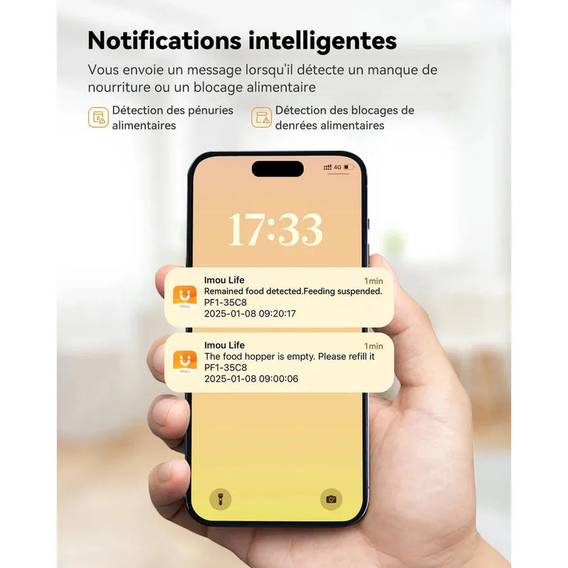 Caméra + Distributeur automatique de nourriture pour chat et chien