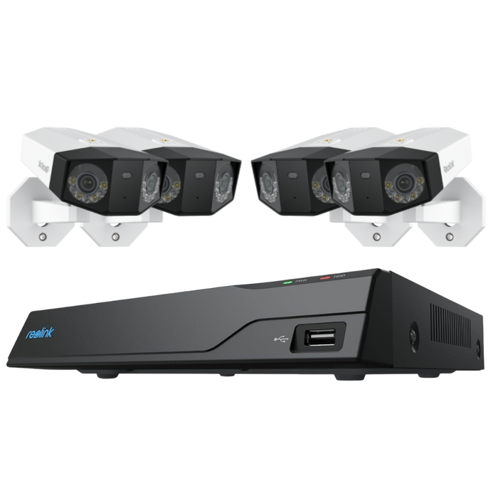 Pack Reolink-4 Caméras Duo 3 POE 16MP + Enregistreur NVS4