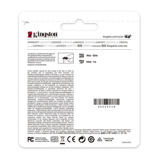 Kingston Canvas Select Plus - Carte Micro SD 64Go SDCS2 Class 10+ Adaptateur inclus
