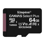 Kingston Canvas Select Plus - Carte Micro SD 64Go SDCS2 Class 10+ Adaptateur inclus
