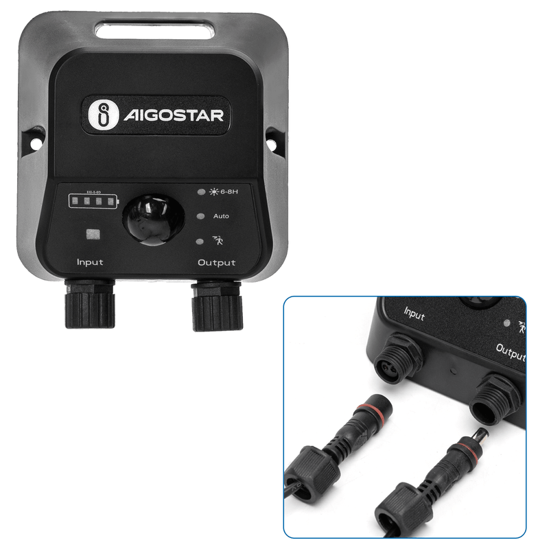 Aigostar - Kit 2 Hublots solaires 140W - PIR - Blanc Froid