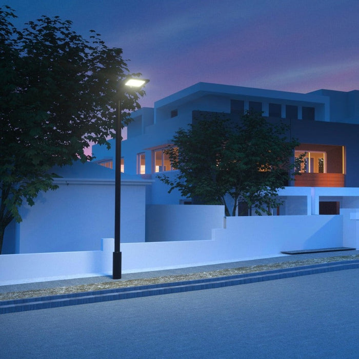 Lampadaire solaire 3000lm blanc froid 6000K