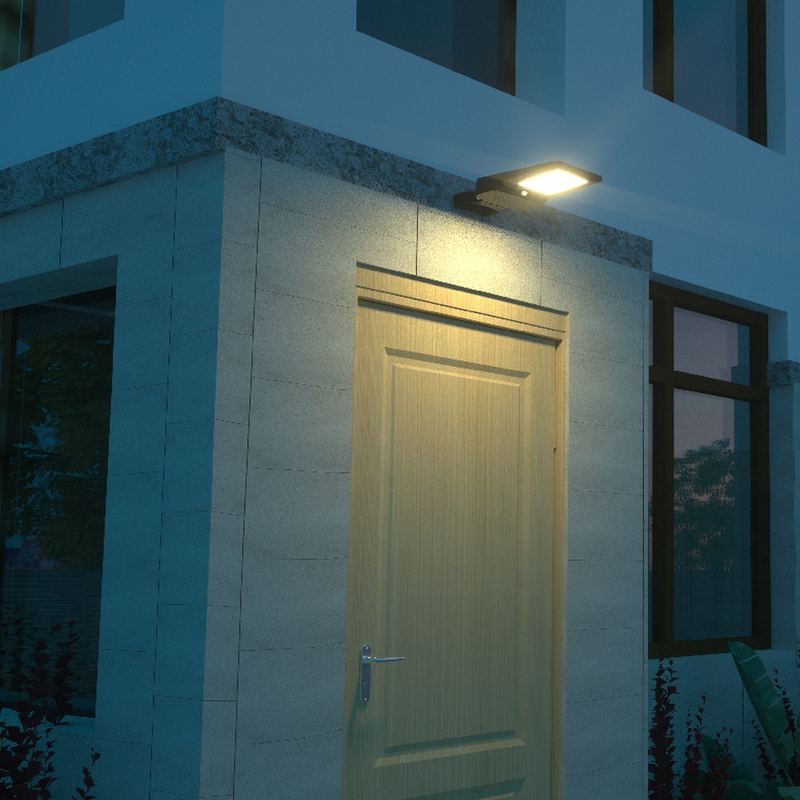 Lampadaire solaire 3000lm blanc froid 6000K