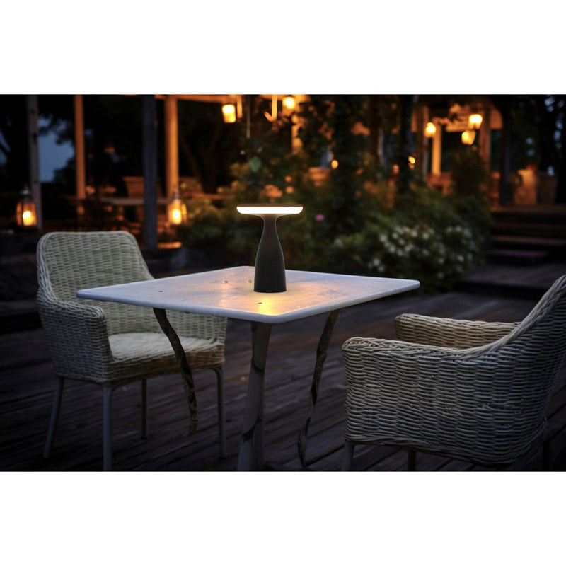 Lampe de table solaire noir