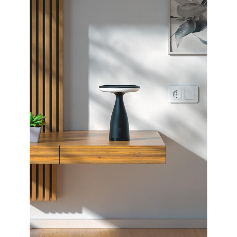Lampe de table solaire noir