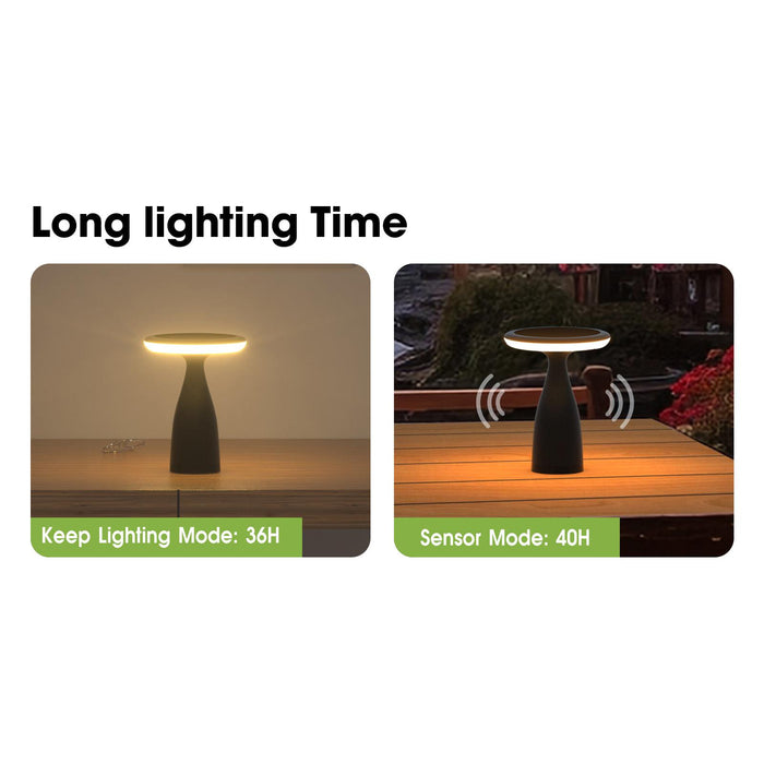Lampe de table solaire noir-Tektek