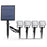 Lot de 4 Spots LED solaires 400lm pour jardin, étanche IP65