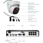 Pack Reolink - Enregistreur NVR 2To + 4 caméras RLC-520A 5MP