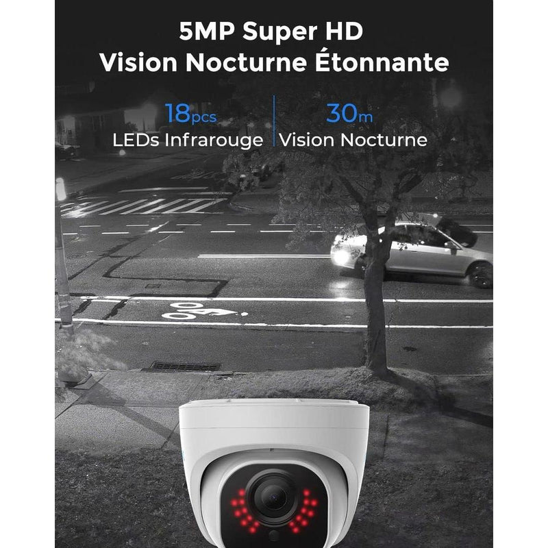 Pack Reolink - Enregistreur NVR 2To + 4 caméras RLC-520A 5MP