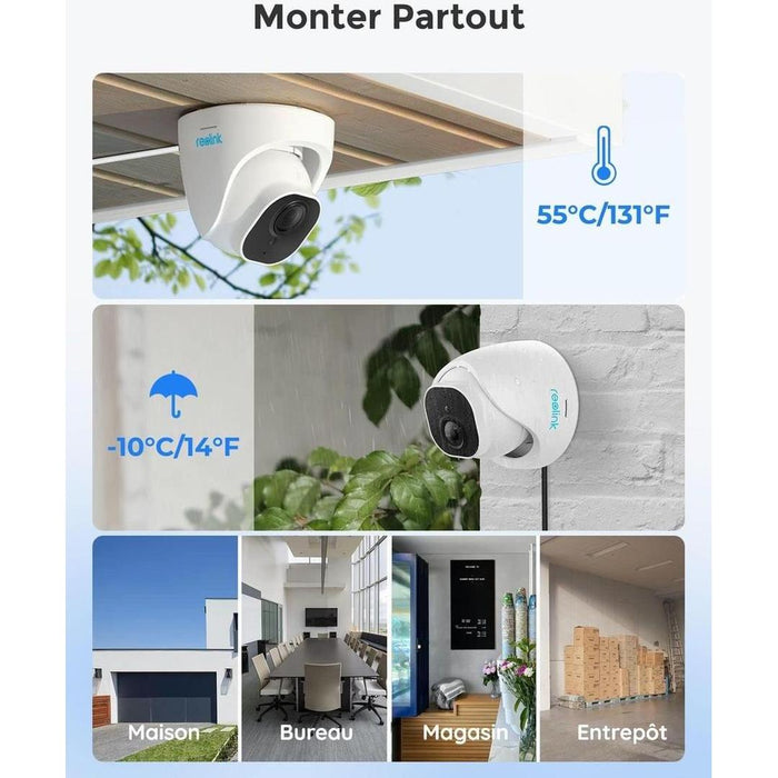 Pack Reolink - Enregistreur NVR 2To + 4 caméras RLC-520A 5MP