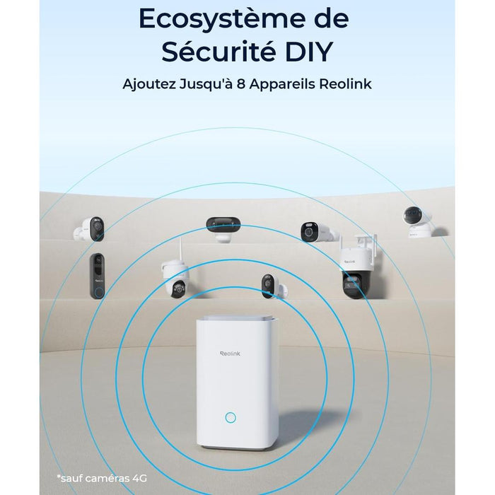 Pack Reolink - Enregistreur sans fil Home Hub 64Go + 2 caméras solaires Argus 4 Pro