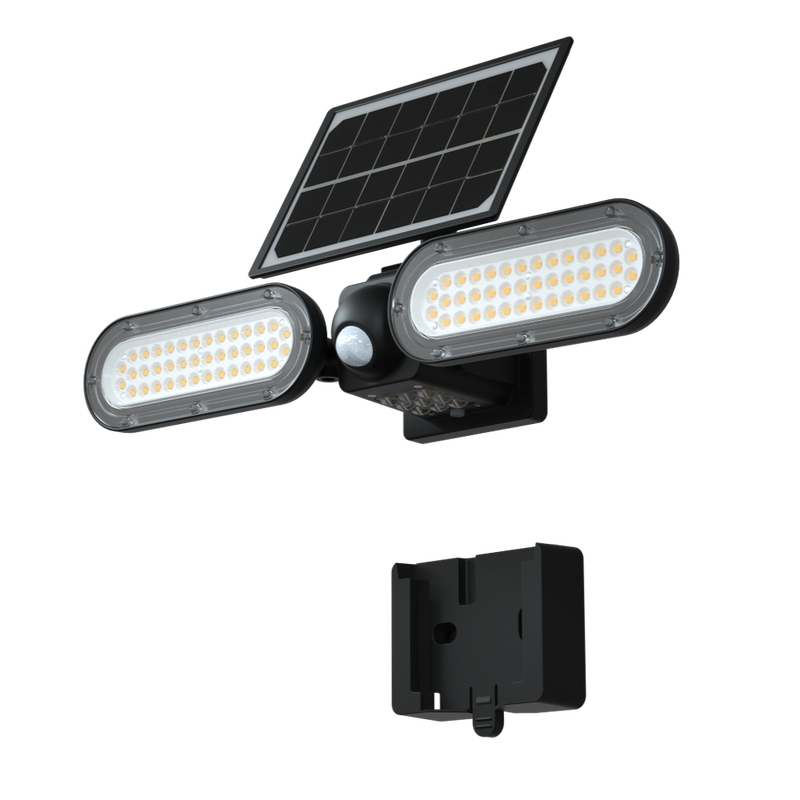 Projecteur solaire PIR double 1400lm