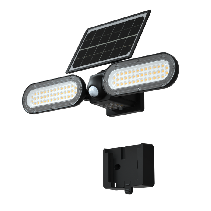 Projecteur solaire PIR double 1400lm