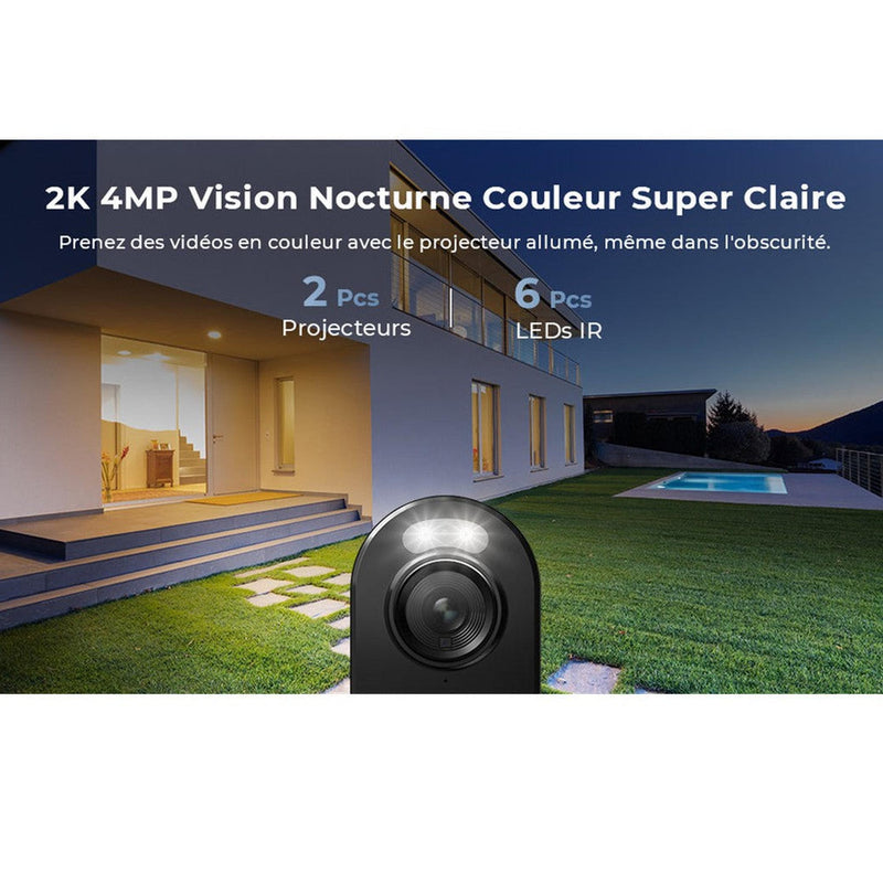 Reolink Argus 3 Pro 2024 Blanc-Caméra solaire Wifi 5MP - Détection intelligente