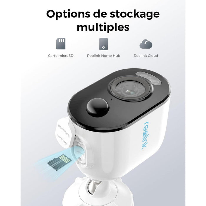 Reolink Argus 3E - Caméra solaire 3MP, carte SD Kingston 32Go inclus