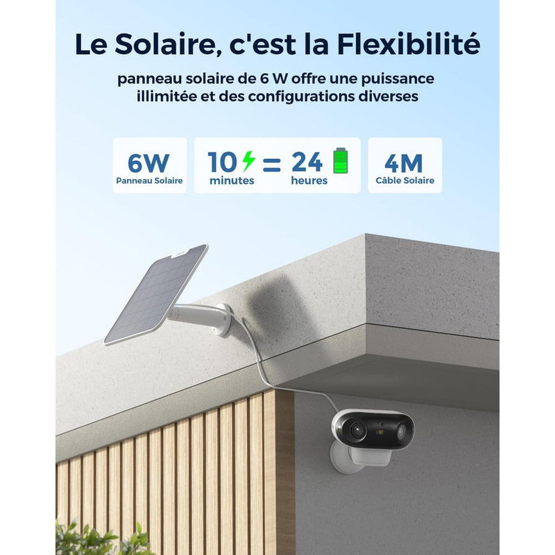 Reolink Argus 4 Pro - Caméra solaire 180° avec vision nocturne invisible