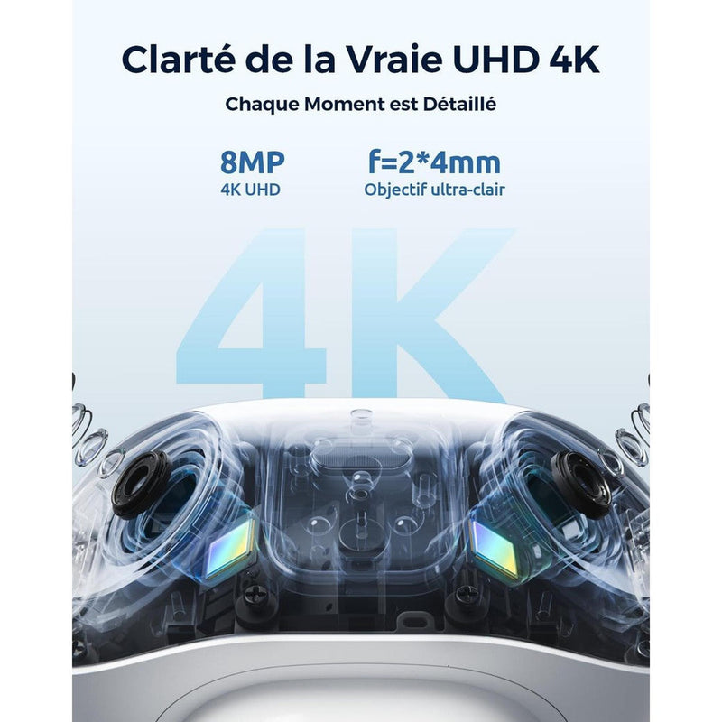 Reolink Argus 4 Pro - Caméra solaire 180° avec vision nocturne invisible