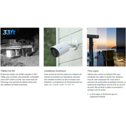 Reolink Argus Eco 2024 Blanc - Caméra solaire Wifi QHD 3MP