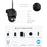 Reolink Argus PT 2024 Noir - Caméra solaire Wifi 5MP 360° avec carte SD Kingston 32Go inclus - Détection intelligente - Projecteur LED