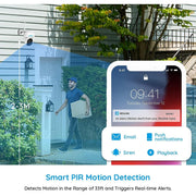 Reolink Argus PT Lite - Caméra solaire Wifi 3MP 360° - Détection intelligente
