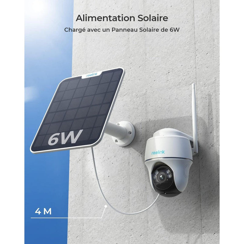 Reolink Argus PT Ultra - Caméra solaire Wifi 4K 8MP 360° - Vision Nocturne Couleur