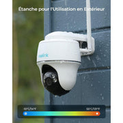 Reolink Argus PT Ultra - Caméra solaire Wifi 4K 8MP 360° - Vision Nocturne Couleur