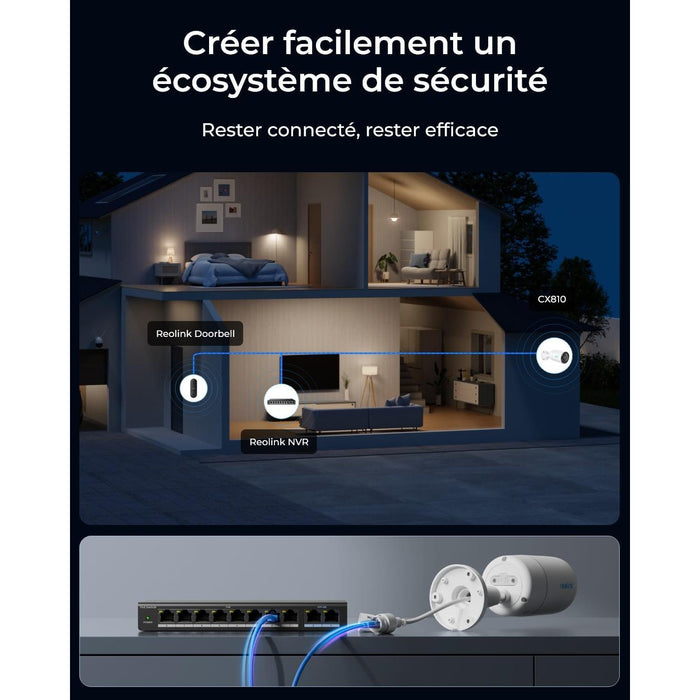 Reolink CX810 - Caméra POE 4K 8MP ColorX
