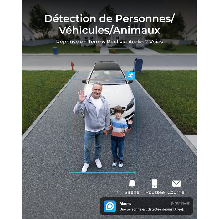 Reolink Duo 3 POE - Caméra POE étanche 16MP, double objectif 180°