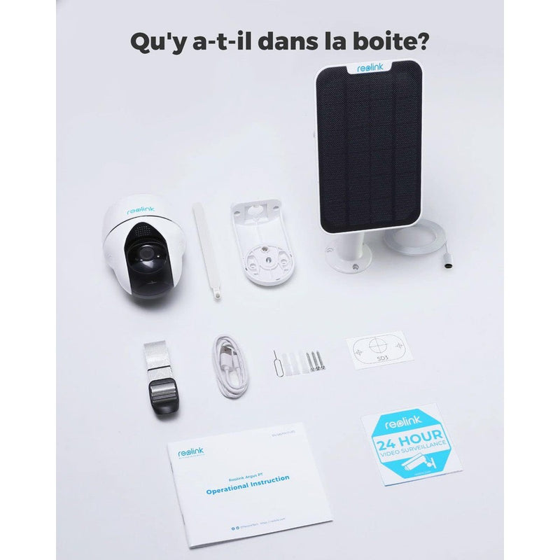 Reolink Go PT Plus - Caméra solaire 4G autonome 5MP 360° - Détection intelligente