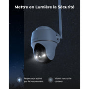Reolink Go PT Ultra - Caméra solaire 4G autonome 8MP 360° - Détection intelligente