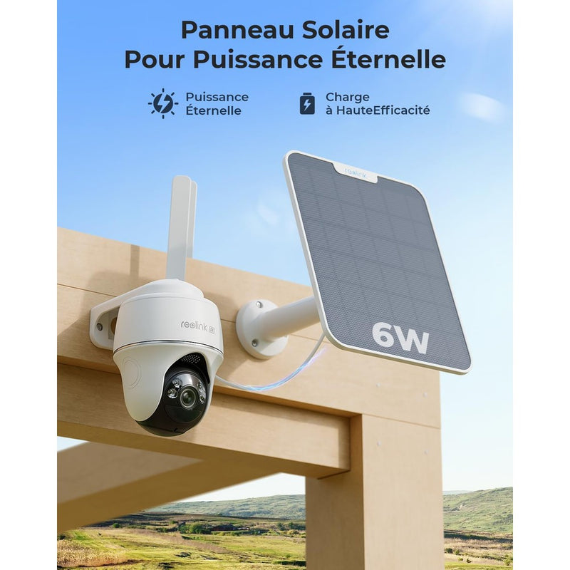 Reolink Go PT Ultra - Caméra solaire 4G autonome 8MP 360° - Détection intelligente