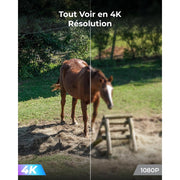 Reolink Go PT Ultra - Caméra solaire 4G autonome 8MP 360° - Détection intelligente