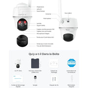 Reolink Go PT Ultra - Caméra solaire 4G autonome 8MP 360° - Détection intelligente