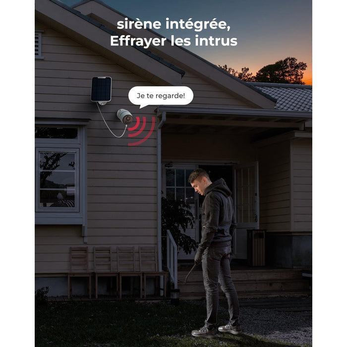 Reolink Go Plus - Caméra solaire 4G autonome 4MP avec carte SD 32Go inclus - Détection intelligente