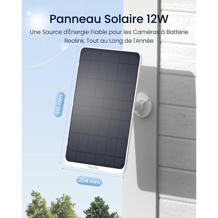 Reolink - Panneau solaire 12W pour caméra